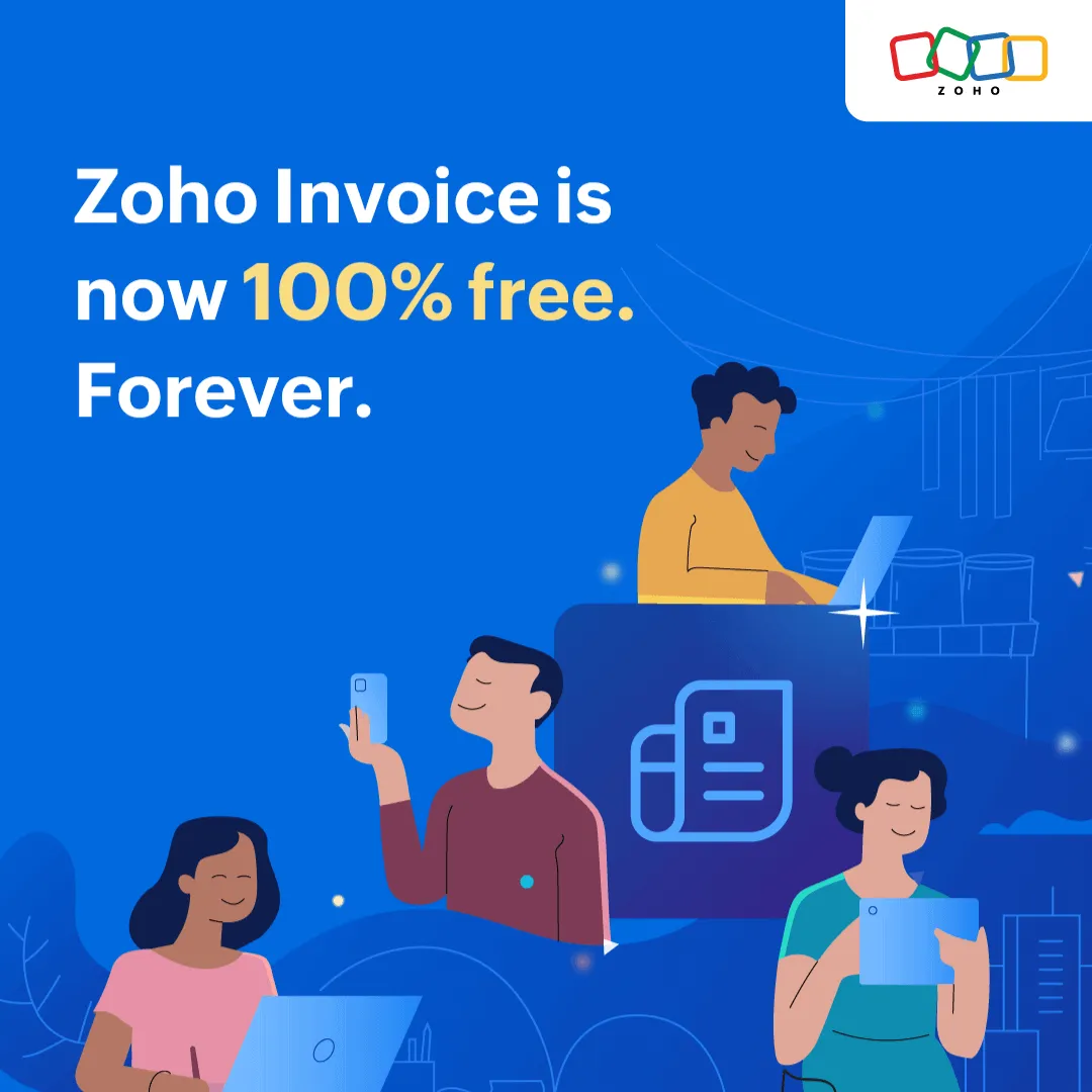 Visuel 1 publié par Zoho Invoice sur son site
